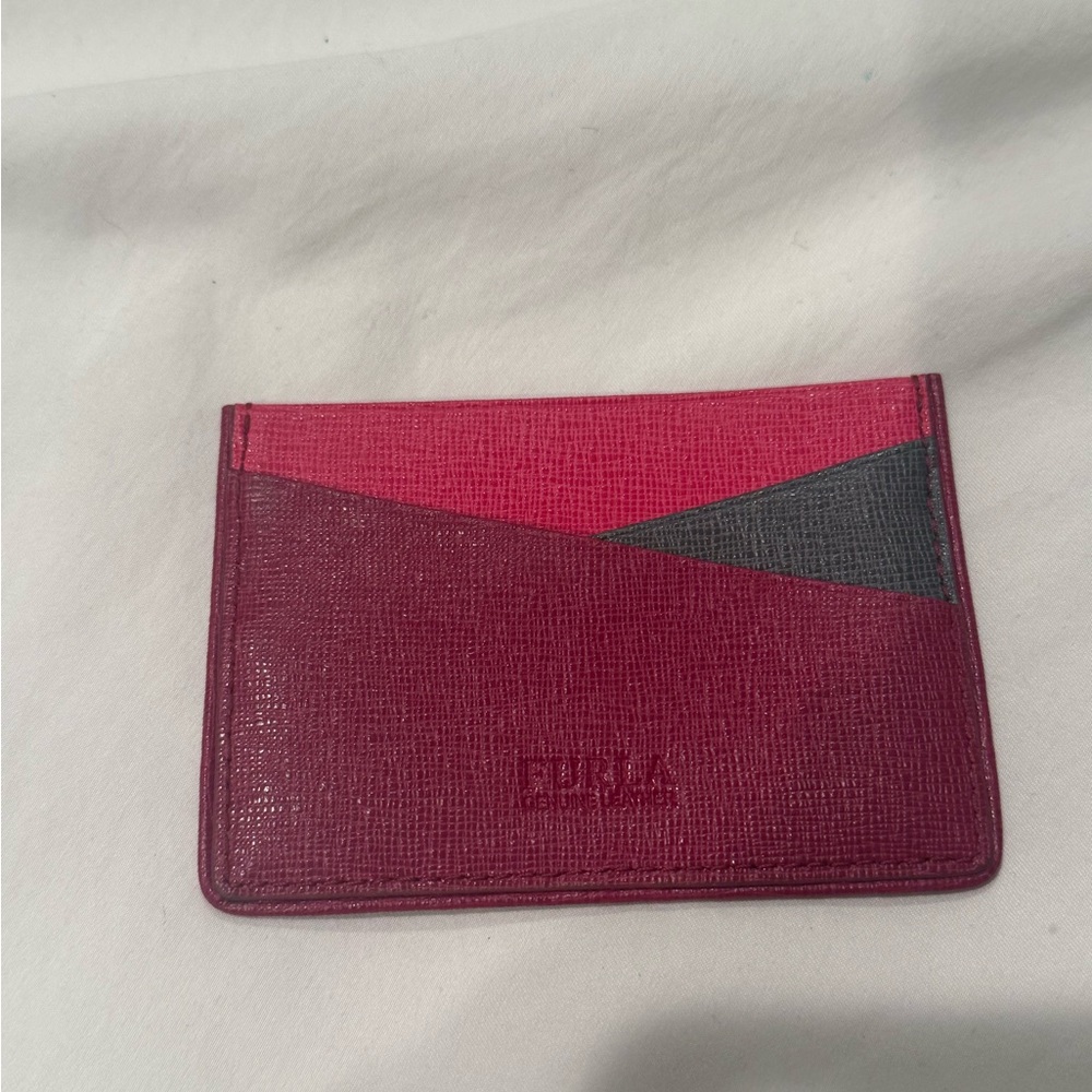 Furla Tricolor Leather Card Holder